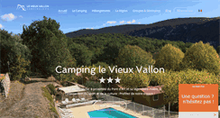 Desktop Screenshot of campingvieuxvallon.com