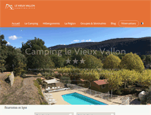 Tablet Screenshot of campingvieuxvallon.com